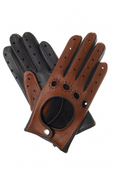 Damen Autohandschuhe cognac/braun