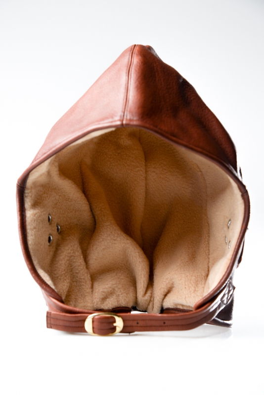 Lederhaube aus Hirschleder braun