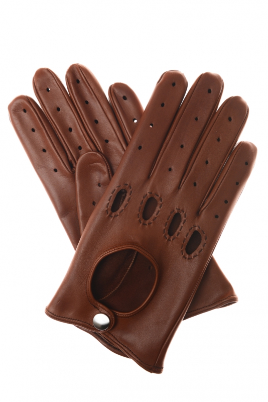 Herren Autohandschuhe cognac