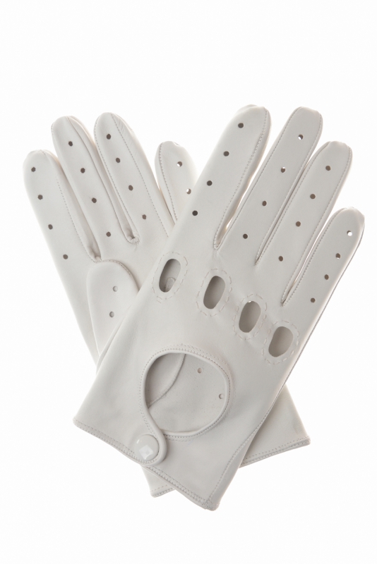 Herren Autohandschuhe weiß